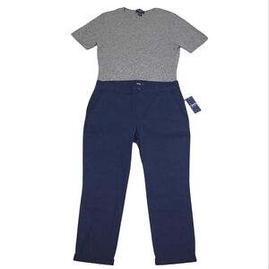 Chaps Crop Ankle Dress Pant High Waist Rise Dressy Casual Relaxed Trouser NWT